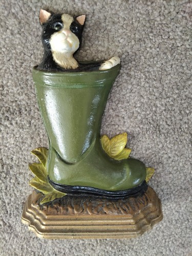 Vintage cast iron door stopper - vintage,