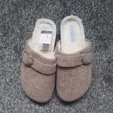 Primark Clog Mule Slip On Beige Memory Foam  Slippers Size 7-8