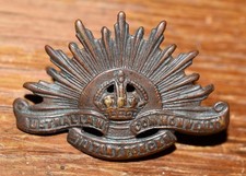 WW1/WW2 era Australian Imperial Force collar badge, ANZAC, Kings crown