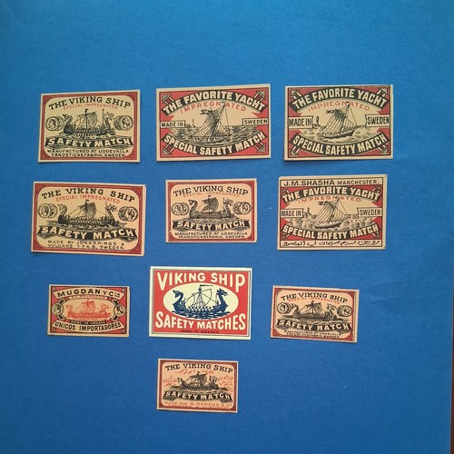 Matchbox labes viking ships - ,