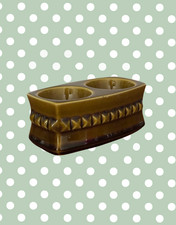 Art Deco Glazed Pottery Twin