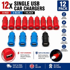 12x USB Car Charger Single