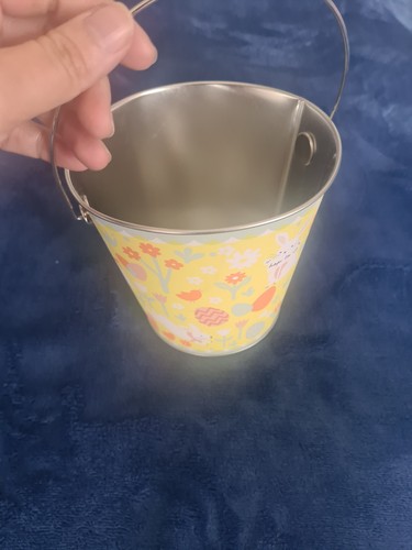 Easter bunny metal bucket - bunny,