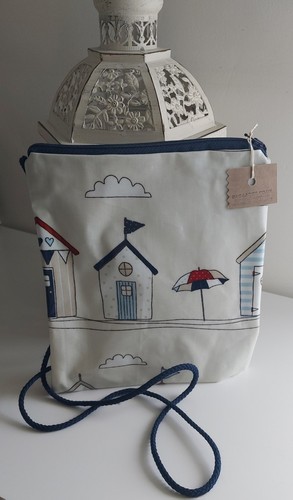 Beach hut oilcloth - hut,