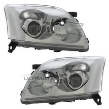 Headlights Fits Toyota Avensis 2003-2006 Chrome Headlamps Pair Left & Right
