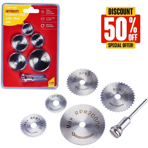 6pc hss circular - saw, disc