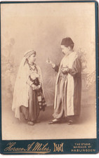 CABINET PHOTO CHILDREN DRESSED UP COSTUME BY HORACE MILES HASLINGDEN
