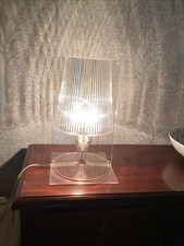 Kartell Lamp Clear Plastic Mould Shape 12” Italian Designer