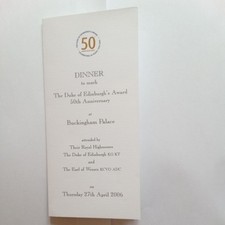 2006-50th Anniversary Duke of Edinburgh Awards Dinner Menu-Buckingham Palace 