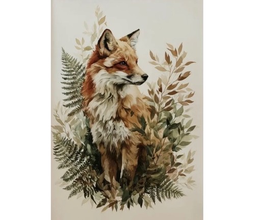Large size botanical fox - large,