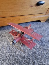 Vintage Retro Style Red Metal Plane Aeroplane Model