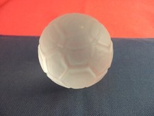 Opaque Glass round football paperweight, 7cm diameter, 380g, pre-owned, VGC.