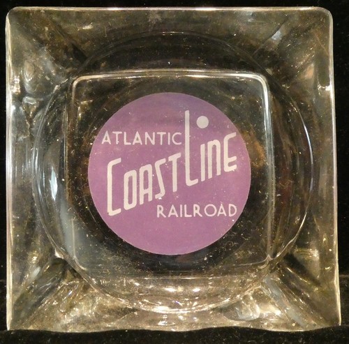 Railroad ashtray glass - ashtray,