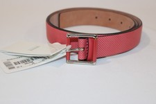 Armani Men's Coral Red Genuine Leather Dress Belt  Size 38 (EU 56) Made in Italy