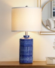 24.5" Navy Blue Table Lamp