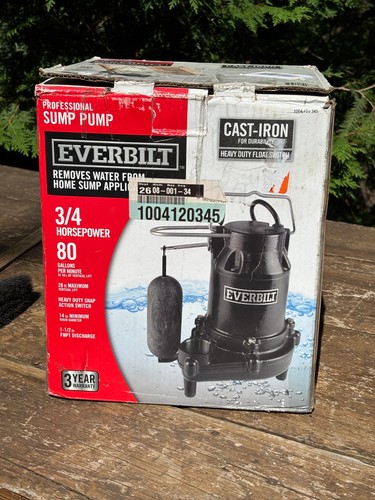 Everbilt 4hp cast - everbilt, 3/4hp