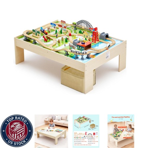 Train table 120 multicolor - train,