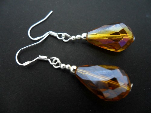 Pair amber crystal - a,