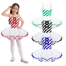 Kids Girls Christmas Santa Claus Dress Festival Tutu Skirts Colthes Party Mesh