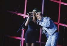 George Michael performing on