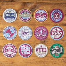 12 Aston Villa Football Beer Mat Coasters Retro Gift Present Pack - New