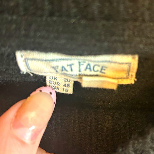Fat face black wool knit - black,