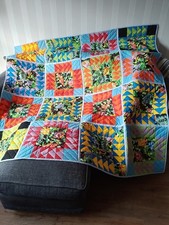 Patchwork Quilted  Bed  topper.