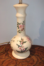 VINTAGE HOLKHAM POTTERY PORTMEIRION STYLE FLOWER/LEAF DESIGN 40CM TABLE LAMPBASE