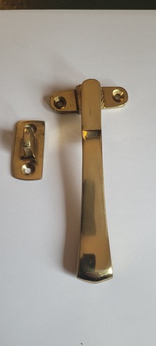 Brass window handles and latch - brass,