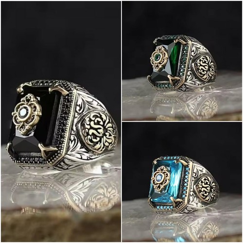 Men vintage silver signet - men's,