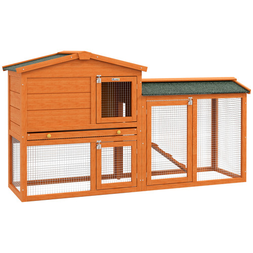 Wooden rabbit hutch - hutch, with
