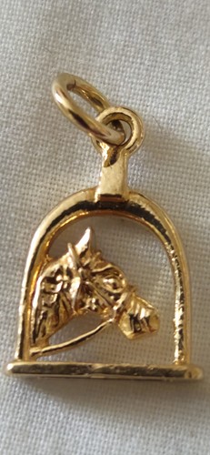 Gold horse charm or - horse,