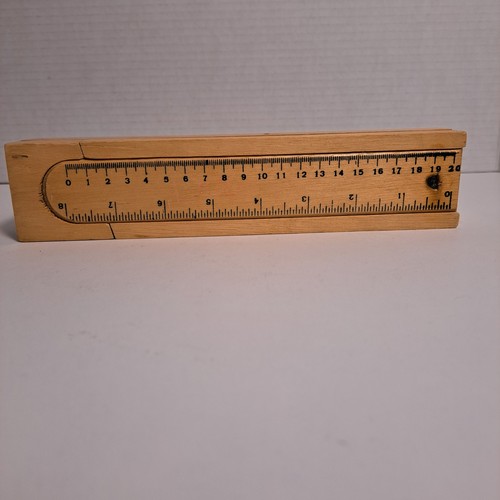 Vtg wooden pencil box - wooden,