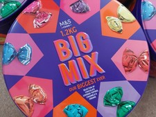 M & S 1.2kg Big Mix Tin Assortment Chocolates Random Mix 