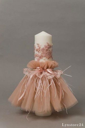 Christening candle dusty - candle,