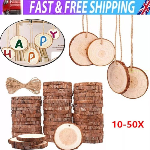 50pcs wood slices - slices, round
