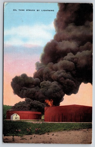 Oil storage tank struck - struck, by