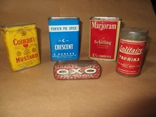 Vintage Spice Tins, Lot of 5