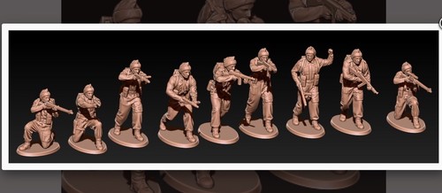 54mm ww2 british commandos - 54mm,