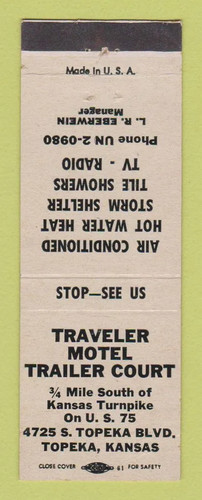 Matchbook cover traveler - matchbook,