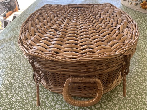 Wicker sewing basket with - wicker,