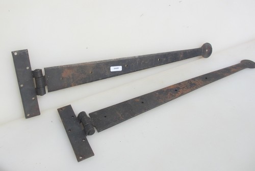Vintage iron door hinges - door,