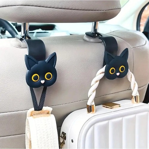 2pcs cat car headrest hooks - 2pcs,