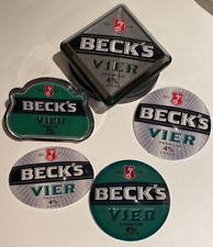 Various Beck's Vier Badges, Pub, Bar, Lager, Ale, Mancave, Beer Pump, Beer Font