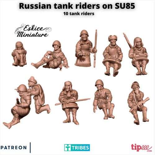 Ww2 russian tank riders set - russian,