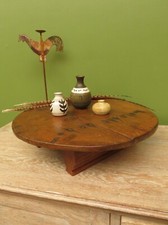 Antique French Charcuterie Cheese board with upcycled church pew feet