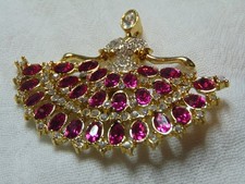 vintage deep pink clear