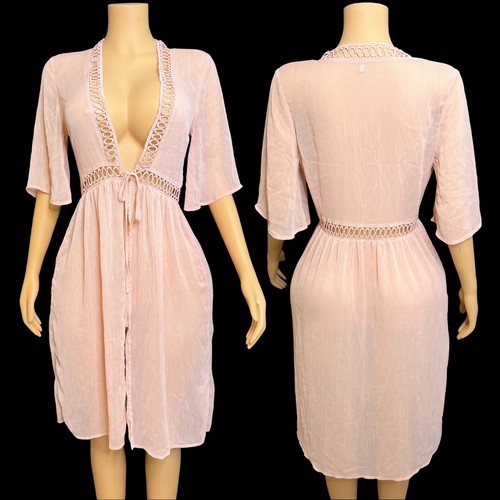 Pink sheer babydoll - babydoll, lace