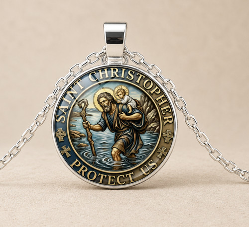 Silver saint christopher - silver,