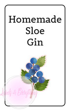 Personalised Stickers Homemade Gin Drink Labels Handmade Food Sloe Juniper